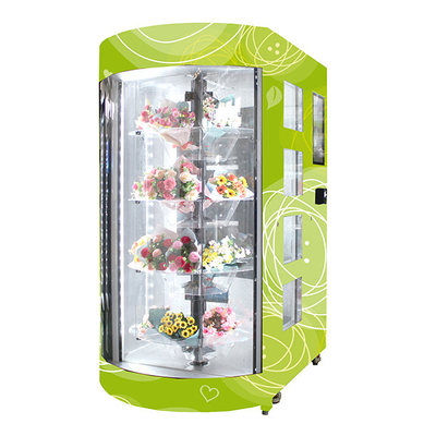 Automated Rose Fresh Flower Vending Locker Machine Self Service Transparent Window