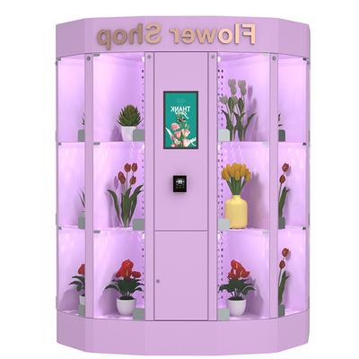 Шкафчик торгового автомата цветка обслуживания собственной личности автоматический 24 часа для цветочного магазина