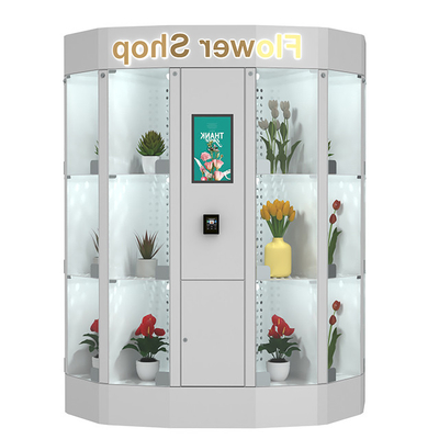 Автоматический на открытом воздухе шкафчик торгового автомата флориста цветка 24 часа с 48 Windows
