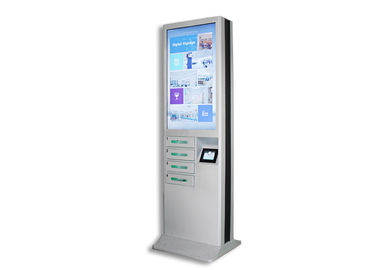 Современные зарядные станции сотового телефона, шкафчик телефона поручая с 43 дюймами рекламируя экран ЛКД