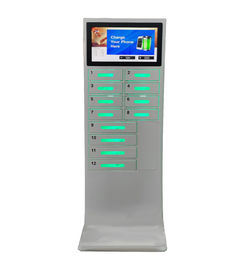 Киоски зарядных станций сотового телефона свободного заряда андроида аэропорта рекламируя с 12 шкафчиками