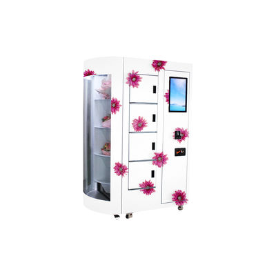 Розовый автомат обслуживания собственной личности свежего цветка с системой охлаждения показа окна дистанционного управления прозрачной