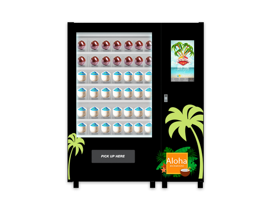 Свежий автомат кокоса Билл с лифтом и системой охлаждения