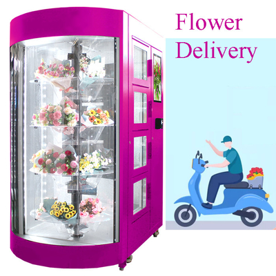 Экран касания доставки машины 120V шкафчика торгового автомата свежего цветка охлаждая умный