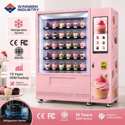 Качество Cake and Bread Vending Machine Refrigerated Bakery Vending Machine with Smart Elevator фабрика