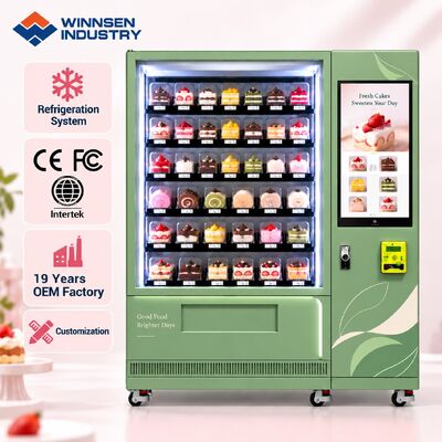 Качество Winnsen Refrigerated Bakery Cake Vending Machine CE FCC Certified OEM ODM Custom Logo Design фабрика