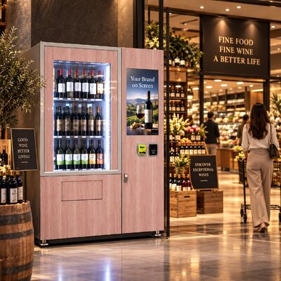 Качество Winnsen Refrigerated Wine Vending Machine Dual Screen 32 Inch Advertising and Touch Operation фабрика
