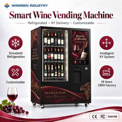 Качество Winnsen OEM ODM Custom Wine Vending Machine with Cloud Management CE FCC Certified фабрика