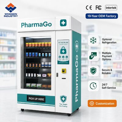 Качество Winnsen Outdoor Pharmacy Vending Machine 24/7 Smart Medicine Kiosk for Drug Store Front фабрика