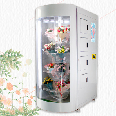 Машина цветков торгового автомата верхнего сегмента свежая с прозрачной полкой