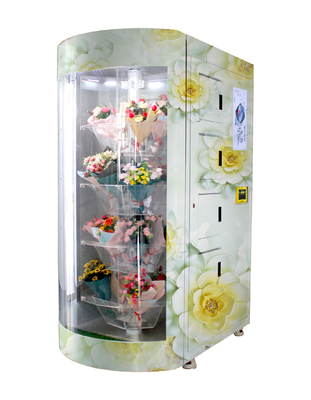 Свежий шкафчик экрана касания машины цветков торгового автомата букета охлаждая