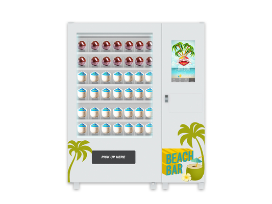 Автомат кокоса монетки воды экрана касания свежий