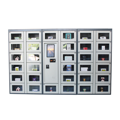 Автомат шкафчика холоднокатаной стали с рекламировать двери функции прозрачные